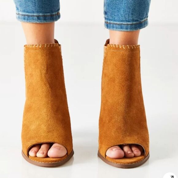 BAMBOO OPEN TOE ADJUSTABLE BUCKLE ANKLE BOOTIES - Picture 1 of 15